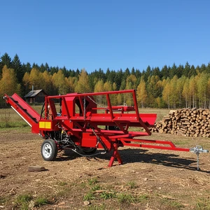 CE Certified Hydraulic System Forestry Machinery Chain Saw Firewood Processor Gas Petro Engine Electric Log Splitter