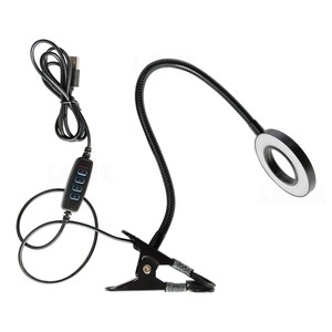 LED Clip On Reading Desk Lamp With B22/E14/E26 Bulb Base DC Powered PC Material Eye Protection