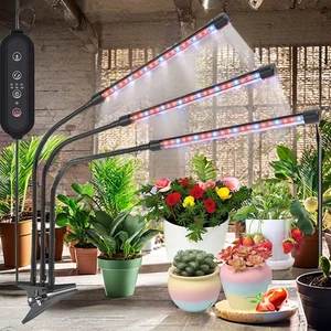Indoor Bloom Plant Grow Light 3 Head LED IP44 Remote 15
