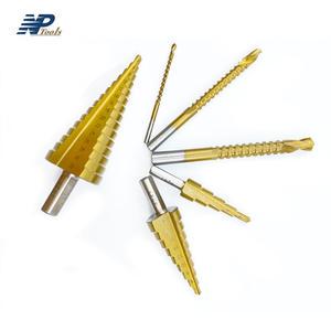 Naipu Unibit Step Drill Set 4-12mm 4-20mm 4-32mm With Depth Stops High Hardness Pagoda Drill Bit For Controlled Drilling