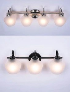 2700K Modern Dimmable Indoor Lighting Wall Lamps with Metal + Glass Construction Switch Control Light Drawing & Design