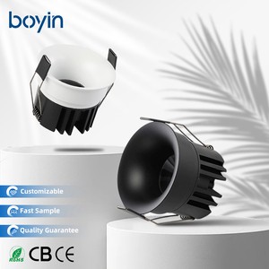 Low Light Decay Aluminum CRI90 LED Downlight Multiple Cutout Size Recessed Ceiling Lamp for Chain Retail Store Lighting Project