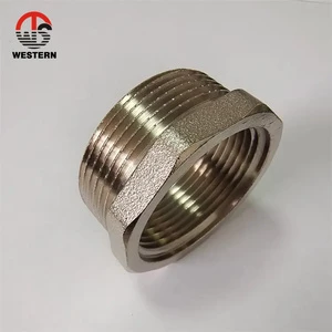 Nickel Plated Knurled Bushing Customized Knurled Threaded Inserts Nut Brass Female Male Thread Bushing Insert Fitting