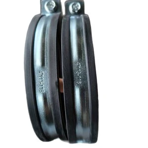 Galvanized Stainless Steel 304 Pipe Clamp with Double Nut Hoop and TJBC Adhesive Strip