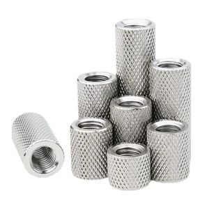 Wholesale 304 Stainless Steel M4-M10 Extended Hex Roller Nut Grade 4.8/6.8 Flange Locking Hand Twisted Forged Plain Finish Heavy