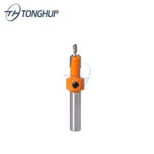 Low Price Round Shank Pilot Screw Hole Tungsten Carbide Woodworking Countersink Drill Bit