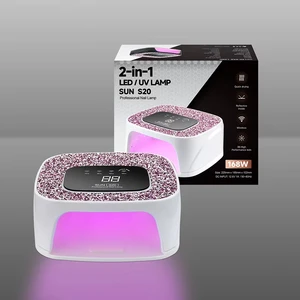 Sun S20 168W Portable UV Light LED Manicure Lamp 36 Beads Nail Lamp Wireless and Plastic for Nail Drying Most Popular in Italy