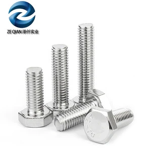 ISO 4014 Stainless Steel Grade 8.8 10.9 Semi-threaded Hexagonal Bolts M8 M10 M12 M14 M16 X 65 Hexagonal Head Bolts