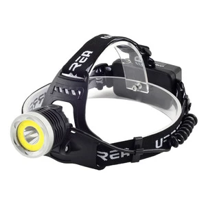 Headlamp Long Battery Life Zoom Capability 100-500m Range Aluminum Alloy Construction-Rechargeable LED Flashlight For Miner's