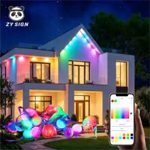 24V Full Color LED Point Light Source Outdoor Waterproof Running Marquee Lights for Storefront Signboard Advertising