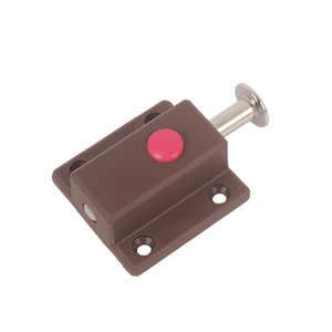 Durable Industrial Plastic Press Button Spring Gate Bolt Door Latch Lock With Cab For Garage And Shed Easy Installation