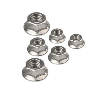 Precision CLASS 4 5/16-24 DIN Standard Titanium Hex Flange Locking Nuts with Black Oxide Finish for Automotive Mining Industries