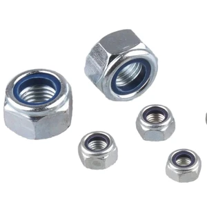 DIN985 Hex Head Zinc Plated Flange Lock Nut with M3 Metric Thread Stainless Steel