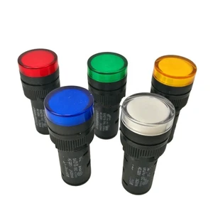 AD16-16C Power indicator light LED signal indicator light 16MM 24V 220V 380V red yellow green blue white