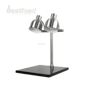 Electric Double Head Food Warming Lamp Stainless Steel Copper Buffet Warmer for Hotels & Restaurants 220V/110V OULI A025