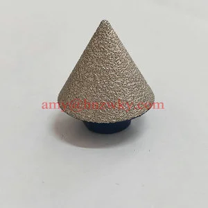 Diamond Reaming Drill Cone Bit 2-38mm Flat Conical Stone Edge Chamfering Grinding Head Drill Bit 5/8