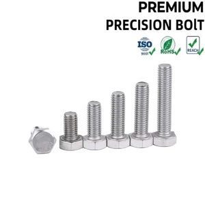 ANSI UNC UNF SS 30418-8 Stainless Steel Hex Cap Screw Hexagon Head Bolt Precision Fasteners