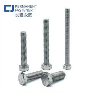 DIN933Full Thread Hex Head Bolts - Zinc Plated Anti-corrosion Carbon Steel Fasteners For Petrochemical Steel Structure Plants