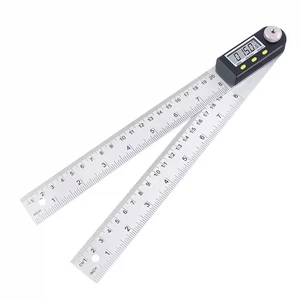 2-In-1 Digital Angle Finder 0-200Mm Stainless Steel Electronic Protractor Level Measuring Instrument for Angle Ruler