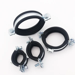 2023 M8 Pipe Clamps for Large Diameter Pipe With Rubber Tdc Duct Flange Fasteners Conduit Clips Quick Release Pipe Clamps