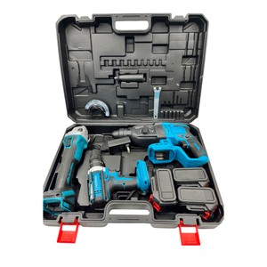Hot Sale Portable Cordless Rechargeable Carbon Steel Angle Grinder Impact Hammer Drill Kit OEM Lithium Power Tool Set 1 Year