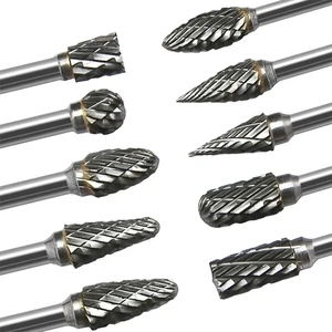 Wholesale Carbide Tungsten Carbide Rotary Burrs Drill Bit Wood Carving Grinding Metal Deburring Polishing Milling Cutter Tools