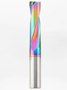 Aluminum Alloy Flat-Base Drill Bit DLC Coating Colorful 180 Degree Bevel Curved Surface Metal Drilling Countersink Drill