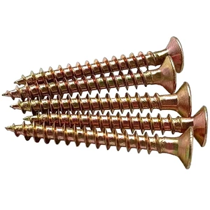 C1022A Steel Self Tapping Screws Yellow White Zinc Coarse Single Double CSK Head Available Inch Metric System DIN Standard for