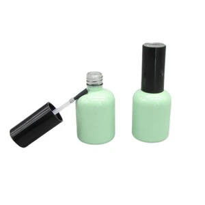 Empty Custom Green 8ml 10ml UV Gel Nail Polish Glass Bottle With Printing Logo
