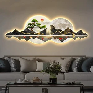 Modern Home Decoration Large Wall Lamp Acrylic Customizable Pattern Wall Lamp Chinese Style Wall Lamp