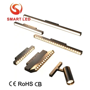 Magnetic Tuya 0-10V/Dali//WiFi Dimmable Hotel Use LED Track Light System 20mm Rail CE ROHS CB KC SAA 5-Year Warranty