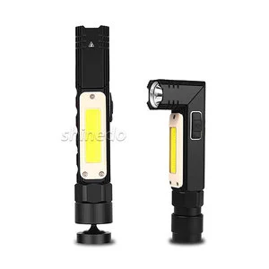 LED Rechargeable Work Light 5 Mode Hook Magnetic USB Rechargeable Portable Flashlight Work Light