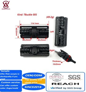 Heavy Duty Tactical Double Roller Adjust Buckle Anti-Slip Textured Quick Release Clip Factory Supply for Outdoor Bag Strap