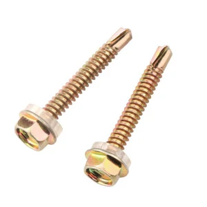 Hexagonal Hex Head Self Drilling Roofing Screws Tek Tapping Screw With Washer