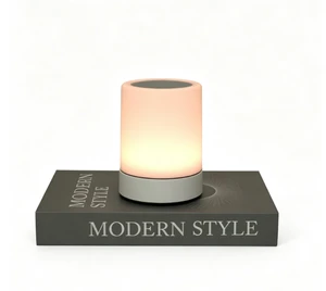 Touch Dimmable LED Night Lamp Rechargeable Portable Round Table Light USB Charging Bedside Atmosphere Home Decor Lamp
