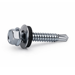 Self Drilling Roofing Screw Hex Washer Head Zinc Plated Tek Screw For Metal Roofing With EPDM Washer