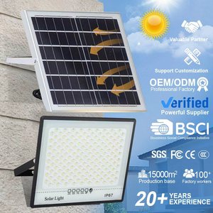 Solar Flood Light 30W-400W Outdoor IP67 Waterproof Garden Light ABS Material RoHS Certified Plastic for Road