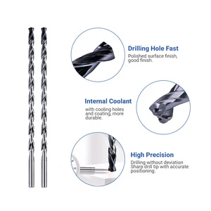 Customized Deep Hole China CNC Machine Drill Bit Tungsten Carbide Straight Shank For Tool Use
