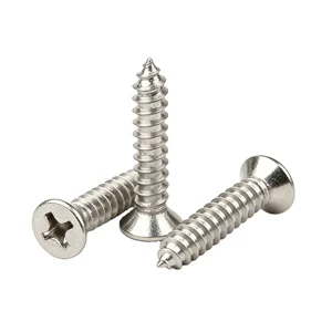 Wood Screw Stainless Steel 201/304 Automotive Self Tapping Screws, Flat Head Self Tapping Screws for Interior Trim
