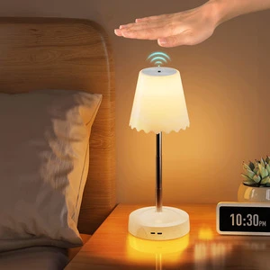 Human Gesture Sensing Ambient Light USB Rechargeable Dimmable RGB LED Bedside Night Light Child Bedroom