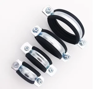 Pipe Clamps for Large Pipe With Rubber Conduit Clips Quick Release Pipe Clamps with Welding Nut Tdc Duct Flange Fasteners Clamp