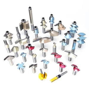 Huhao Ogee 12Pcs Set 1/4'' Shank Tungsten Carbide Tip Cutter TCT Woodworking Ogee Wood Router Bit For Wood