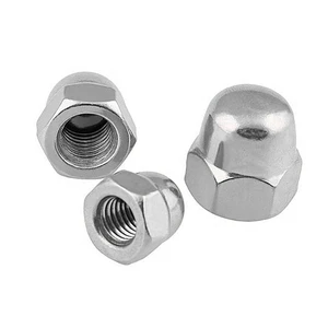 Chinese Factory Price High Strength Industrial DIN 1587 DIN 917 SAE J483 M4-M90 Stainless Steel 304 316 Hexagon Cap Acorn Nut