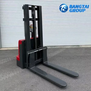 Heavy Duty 2200 Lbs Manual Hydraulic Lift Stacker 4.5M High Lift Anti-Skid Mast For Palletizing Operation Long Battery Life