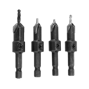 Hex Shank Countersink Drill Bit Set Tungsten Combined Drill & Countersink for Woodworking