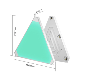 For Cololight Modern Design Smart RGB Music Light Gaming 3pcs Triangle Extension App Voice Control White Shade LED Source