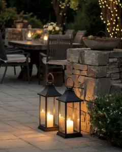 Customized Decorative Outdoor Indoor, Metal Candle Lantern Modern Farmhouse Floor Lanterns Stainless Steel Handmade Lanterns