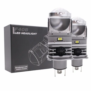 F40B 80W 10000LM H4 9003 HB2 LED Headlight Lamp Projector Lens CSP DC 12-18V Auto H4 Hi/Lo Beam Car LED Headlight Bulb