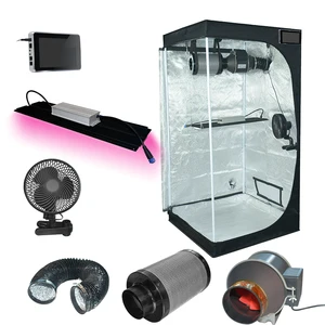 Longood 120W 400W LED Grow Light Kit 600D 1280D Complete Indoor Garden Grow Tent Easy Assembly Nature Pressure For Plant Growth