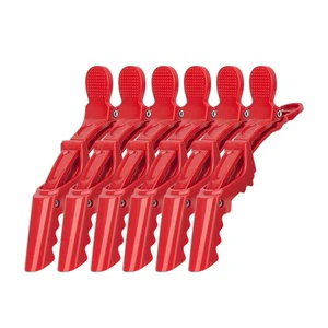 Gloway 1Piece Professional Alligator Styling Wide Teeth Double-Hinged Design Barber Hair Sectioning Clips for Salon